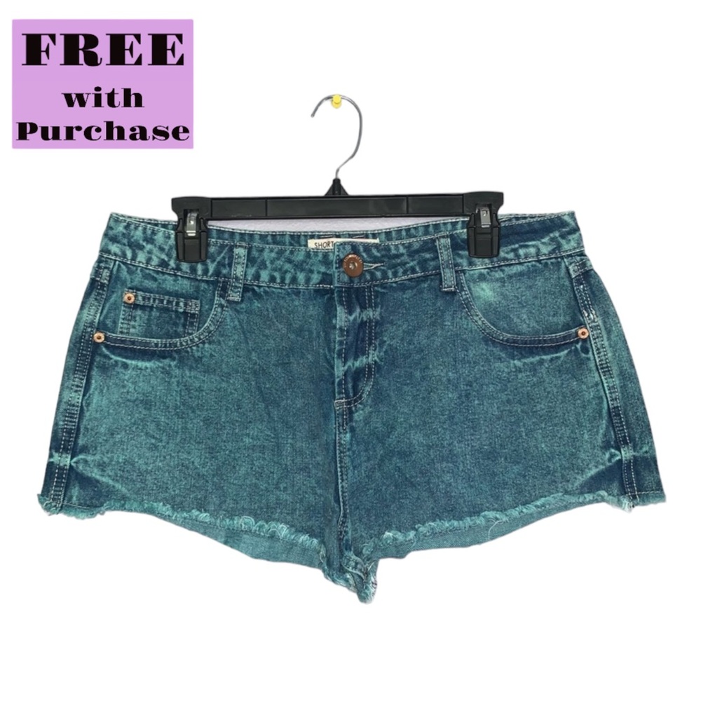 Cotton On Acid Wash Jean Shorts in Blue Wash Size 10